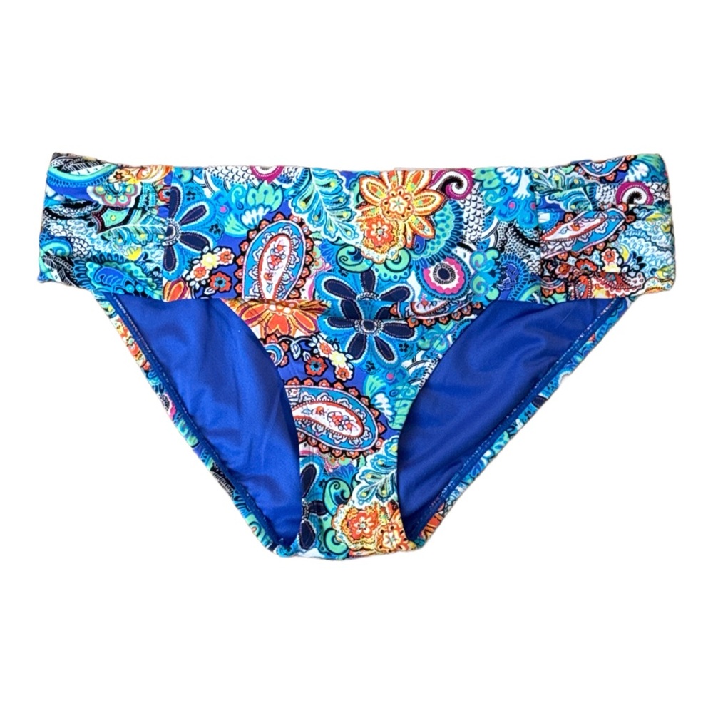 Bleu Rod Beattie Paisley Bikini Bottom Women’s Blue Multicolor Swim NWT Size 6